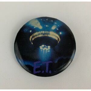 Vintage E.T. Spaceship UFO Movie Pinback Button 1982 Universal City Studios